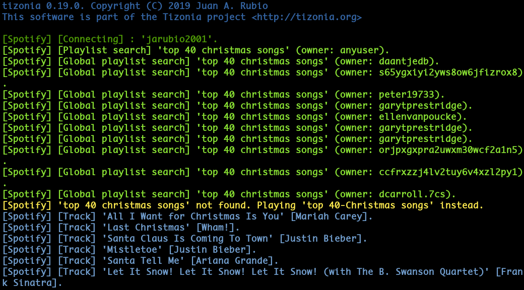 --spotify-playlist "Some playlist name" --spotify-owner "anyuser --spotify-playlist "Some playlist name" --spotify-owner "anyuser